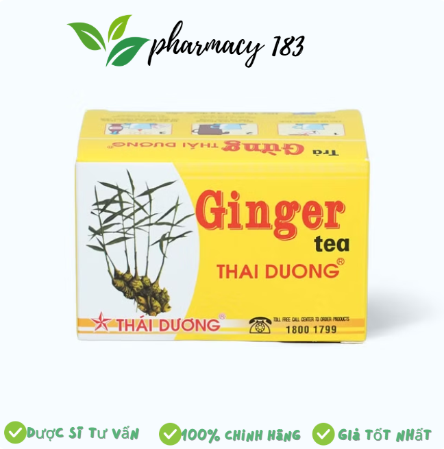 Trà hòa tan Trà gừng thái dương Hộp 10 gói