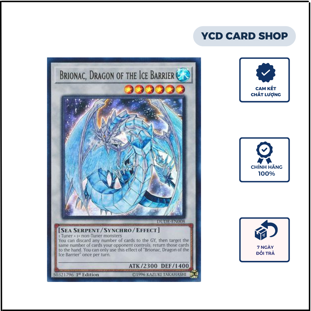 Thẻ bài yugioh chính hãng Brionac, Dragon of the Ice Barrier Ultra Rare