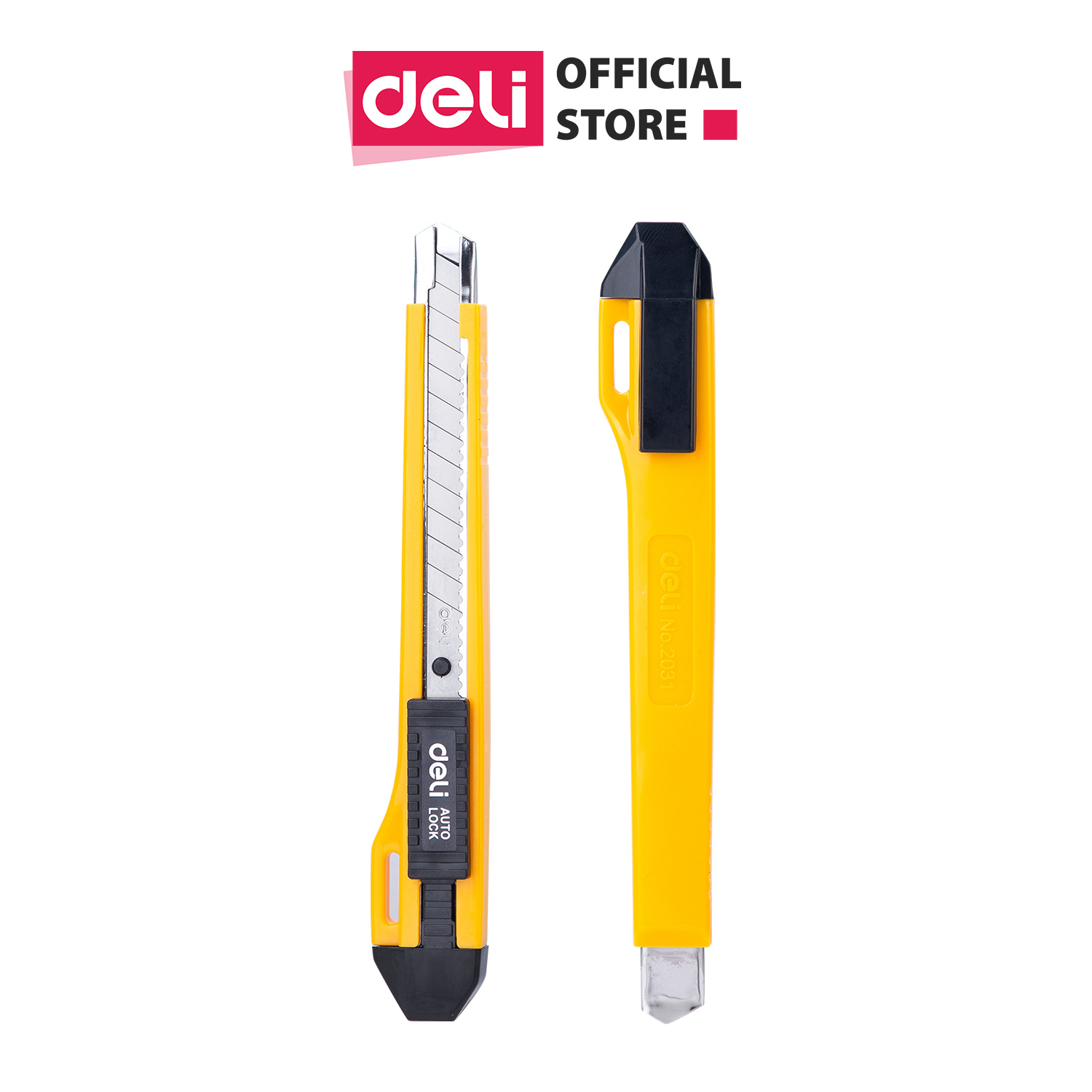 Dao rọc giấy trung deli , màu vàng - 1 cái e2031