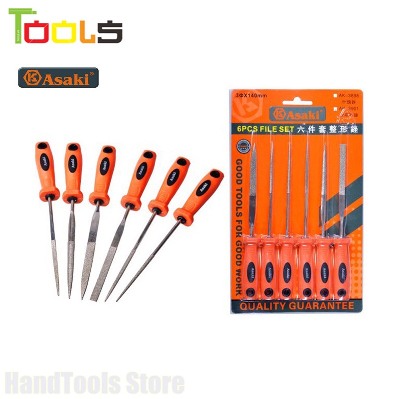 Bộ dũa kim cương 6 chi tiết Asaki 5x180mm