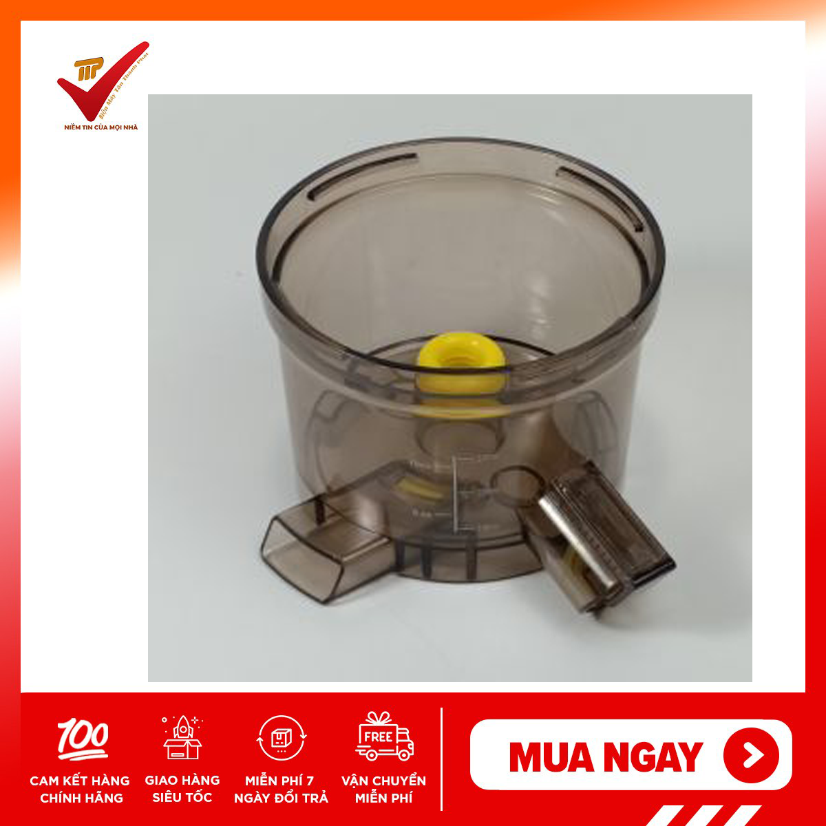 Linh kiện máy ép savtm je07 cốc ép 2 vòi của máy ép chậm
