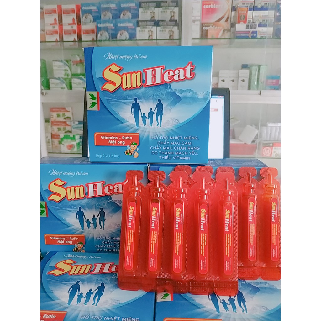 Nhiệt miệng trẻ em sun heat hộp 10 ống