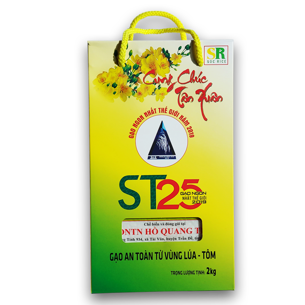 Gạo st25 lúa tôm - cao cấp - hộp 2kg