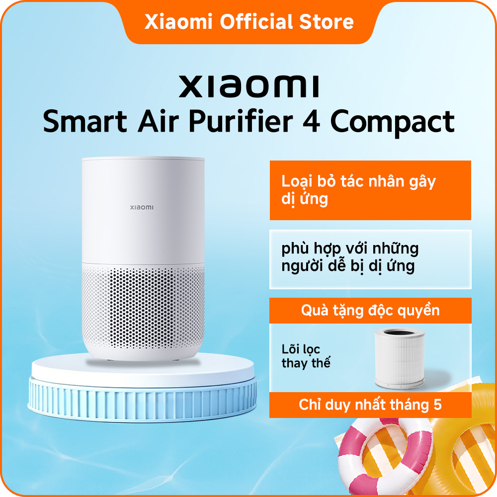 Máy lọc không khí Xiaomi Smart Air Purifier 4 Compact | Loại bỏ tác nhân gây dị ứng | Điều khiển thông minh | Theo dõi chất lượng không khí theo thời gian thực