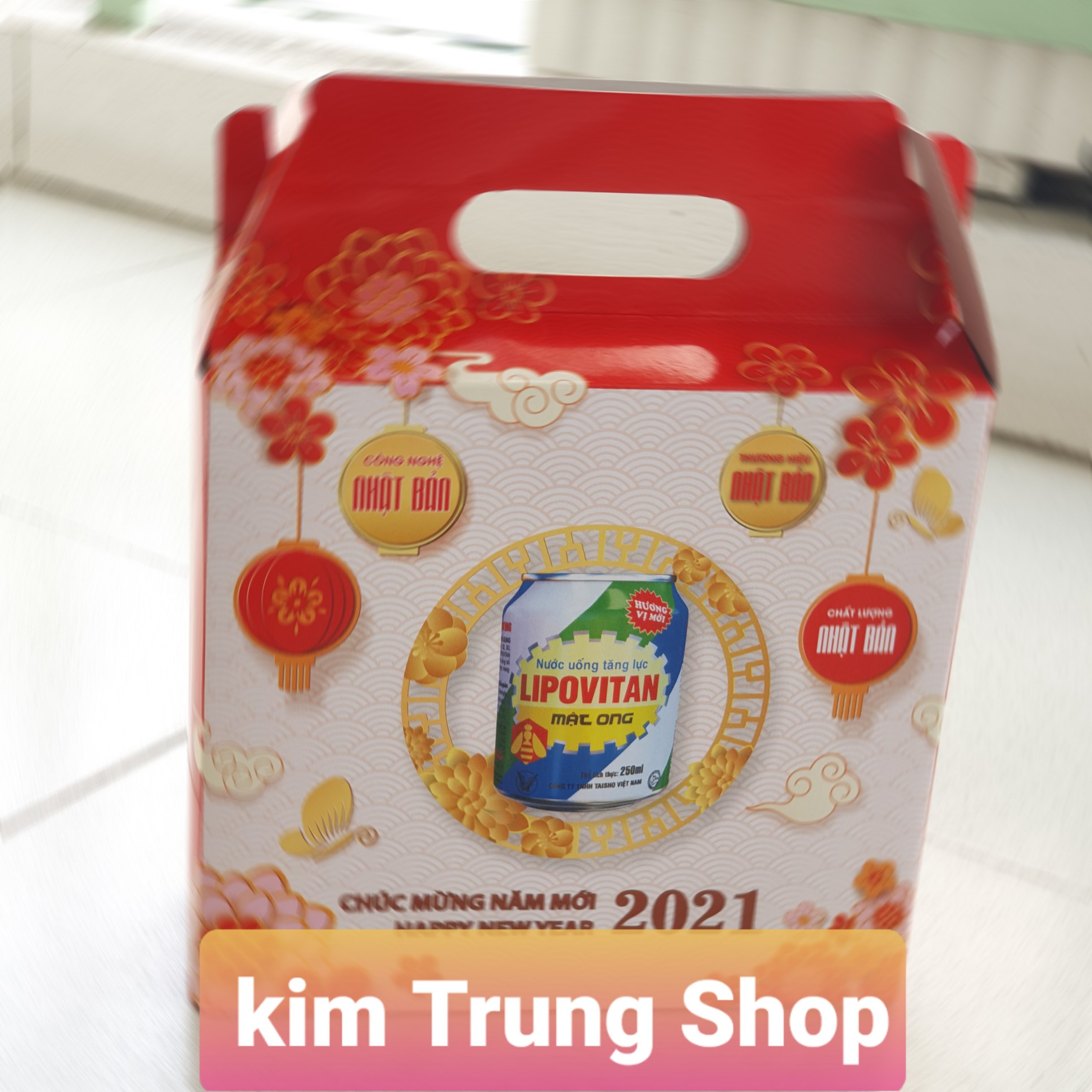 Nước tăng lực Lipovitan Honey bao bì tết (1 hộp x 6lon x 250ml)