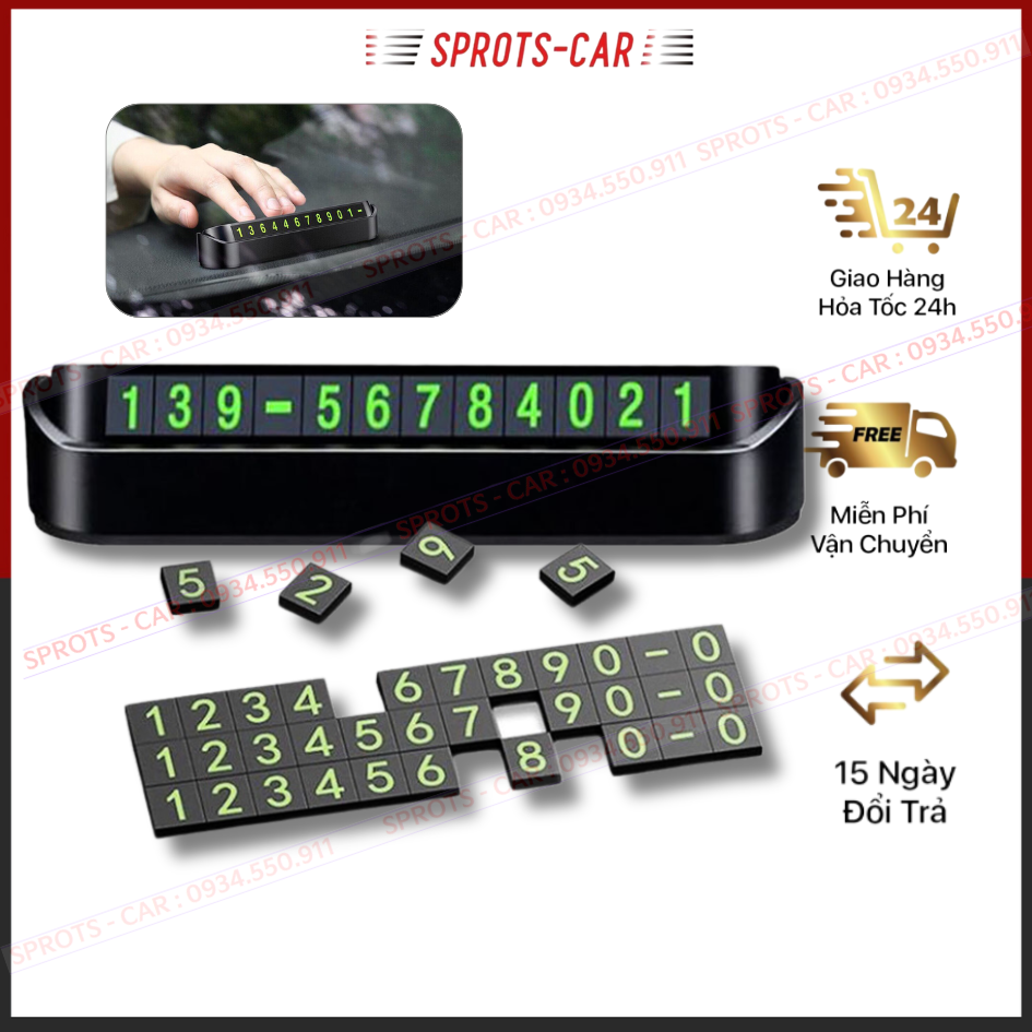 Bảng ghi số điện thoại trên ô tô xe hơi