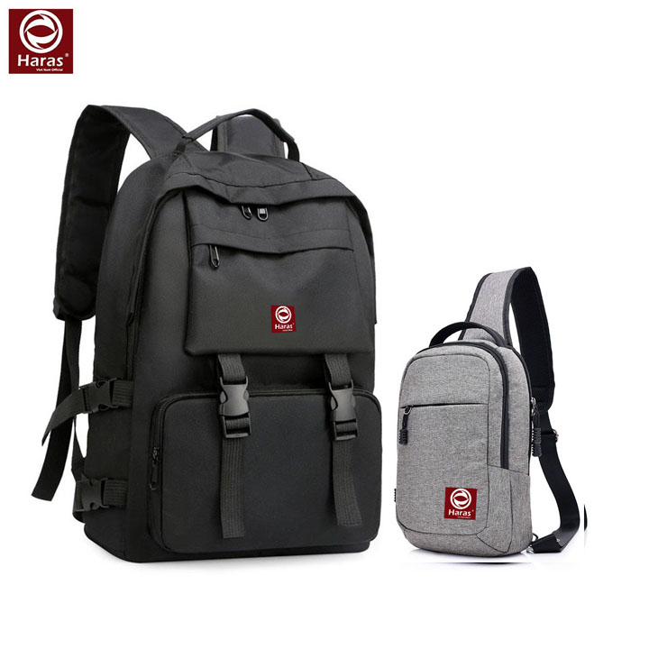 Combo balo ulzzang thời trang và túi đeo chéo haras hr270hr226