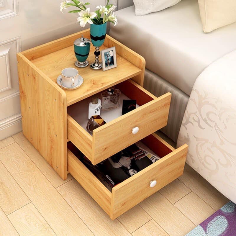 Tủ gỗ đầu giường 2 ngăn - kệ để đồ - tủ đầu giường - tủ gỗ để đồ - tủ gỗ đầu giường 2 ngăn - kệ đầu giường - kệ gỗ 2 ngăn