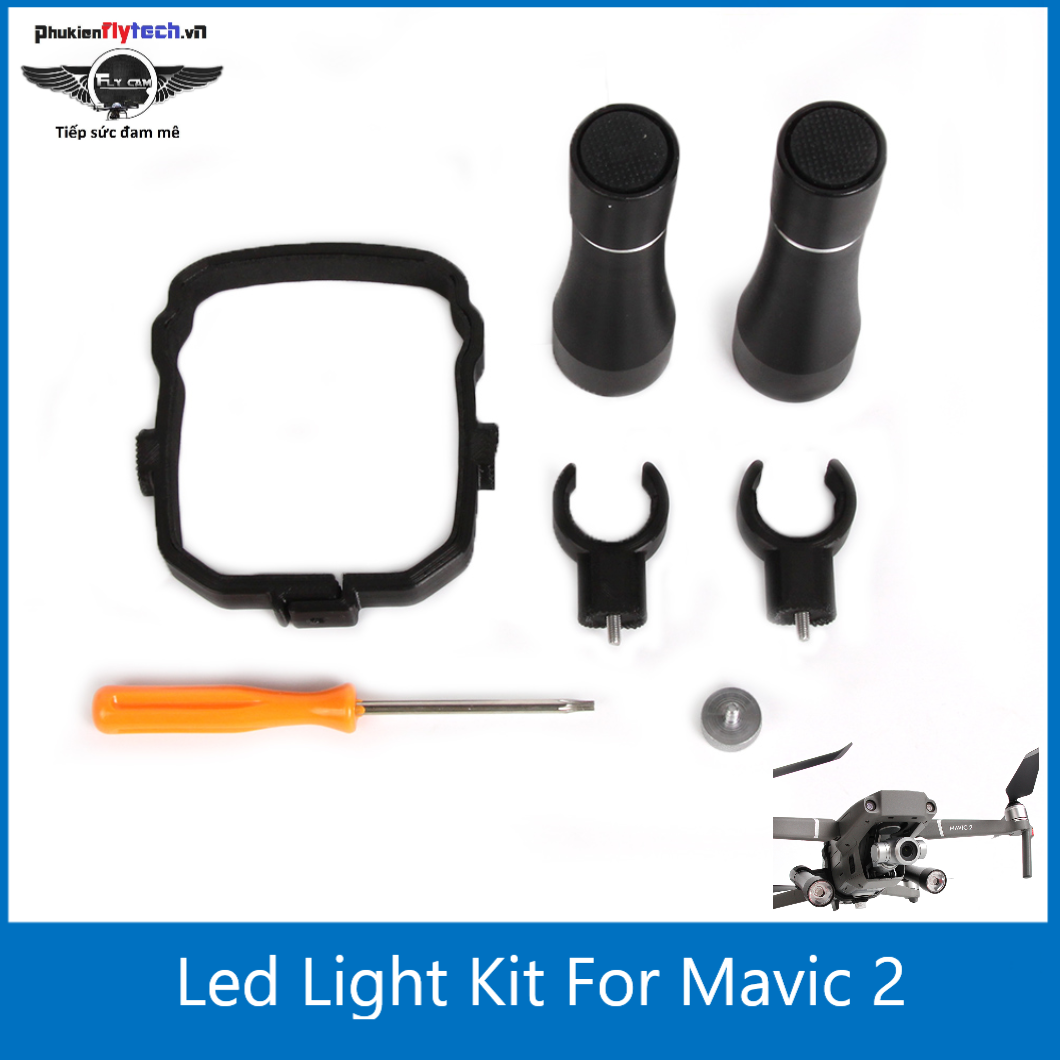 Đèn rọi LED chiếu sáng mavic 2 pro zoom - type B - led lamp kit for mavic 2 – type B - Phụ kiện giúp trợ sáng trong môi trường thiếu sáng - Khoảng cách rọi xa và sáng : 35-40m - Sử dụng pin ngoài : 1.5V - Trọng lượng cả pin : 120g