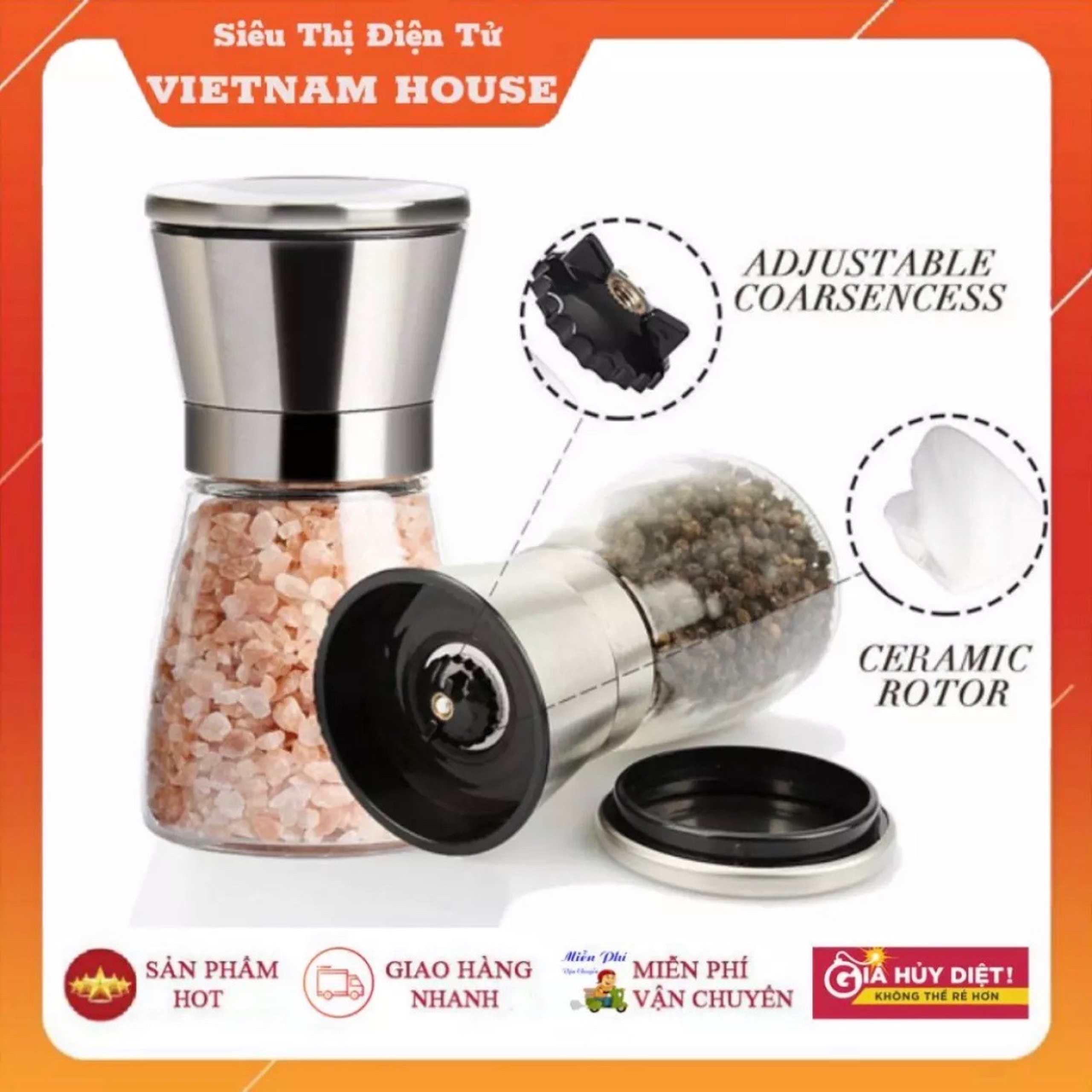 🔴đang sale🔴dụng cụ xoay tiêu cầm tay - cối xoay tiêu cầm tay cối bằng thủy tinh dễ dàng sử dụng.