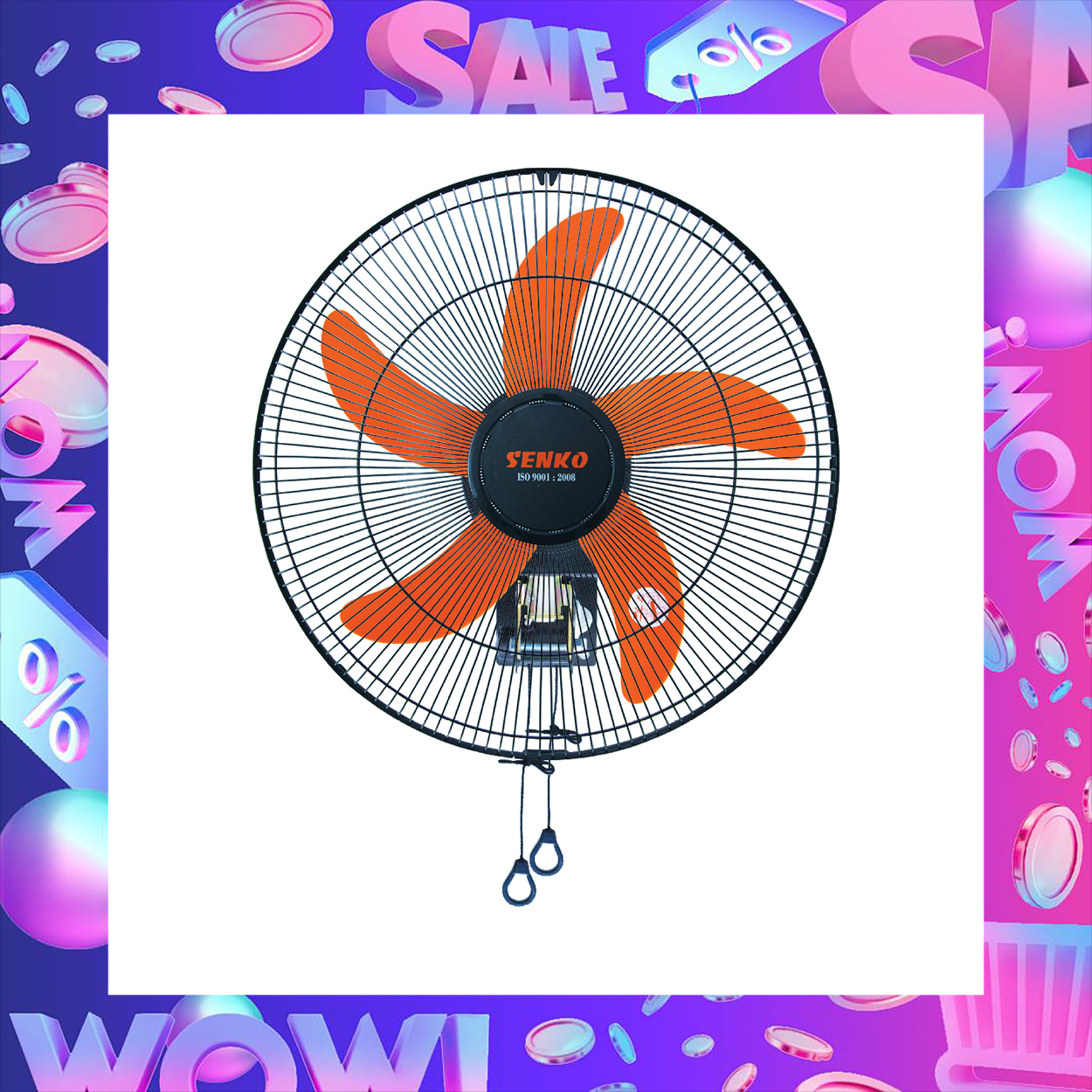 [FREESHIPMAX] Quạt treo 2 dây CN Senko TC16 sải cánh 40cm 47W - Hàng Chính Hãng