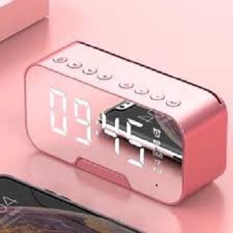 Loa bluetooth kiêm đồng hồ g10 mặt gương hiển thị đèn led - đài fm - đồng hồ báo thức