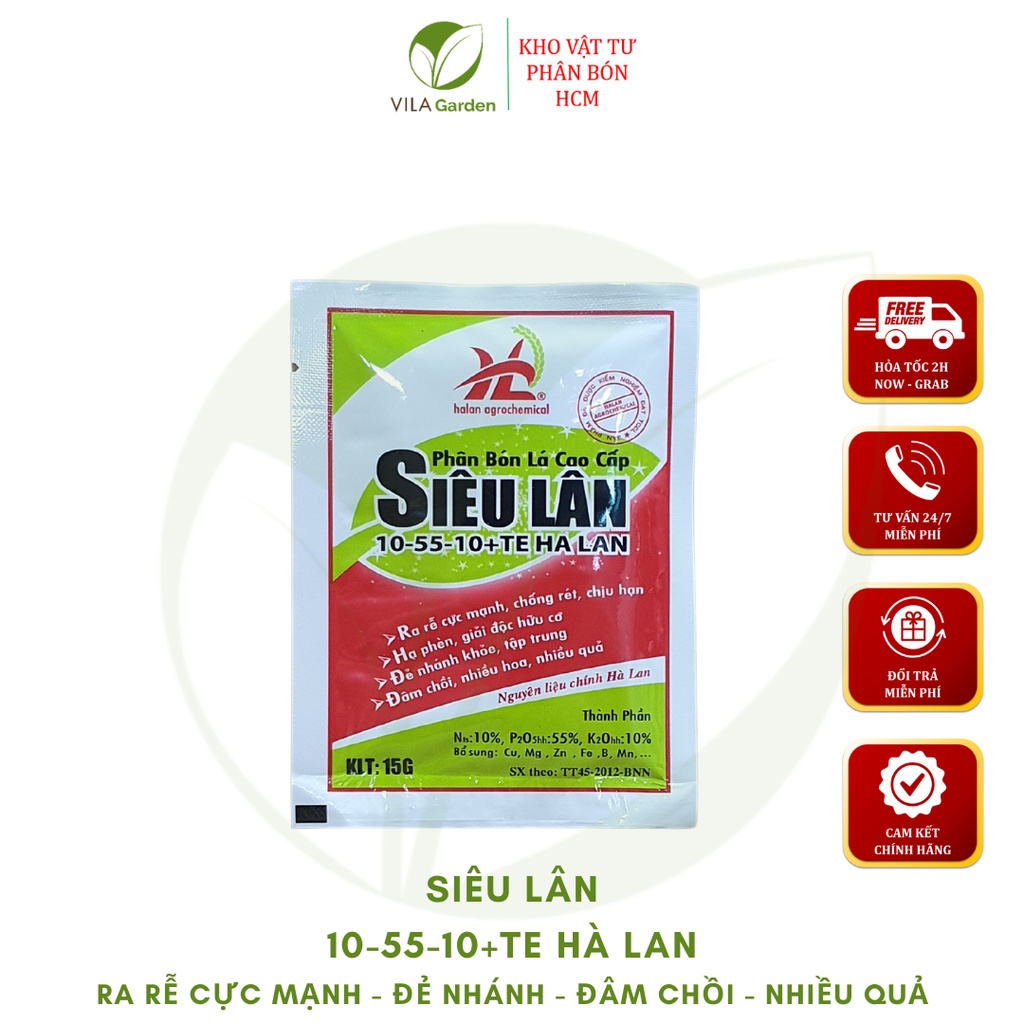 Phân bón lá siêu lân, siêu lân đỏ 10-55-10+te hà lan