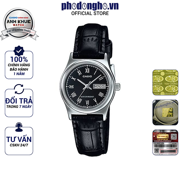 Đồng hồ nữ dây da Casio Anh Khuê LTP-V006L-1BUDF
