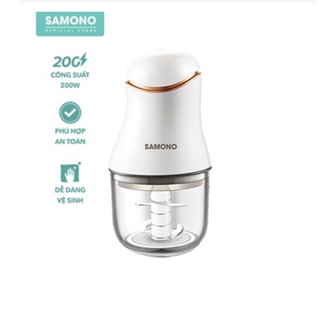 Máy xay thực phẩm mini đa năng samono sw099 xay thịt tỏi ớt công suất 200w