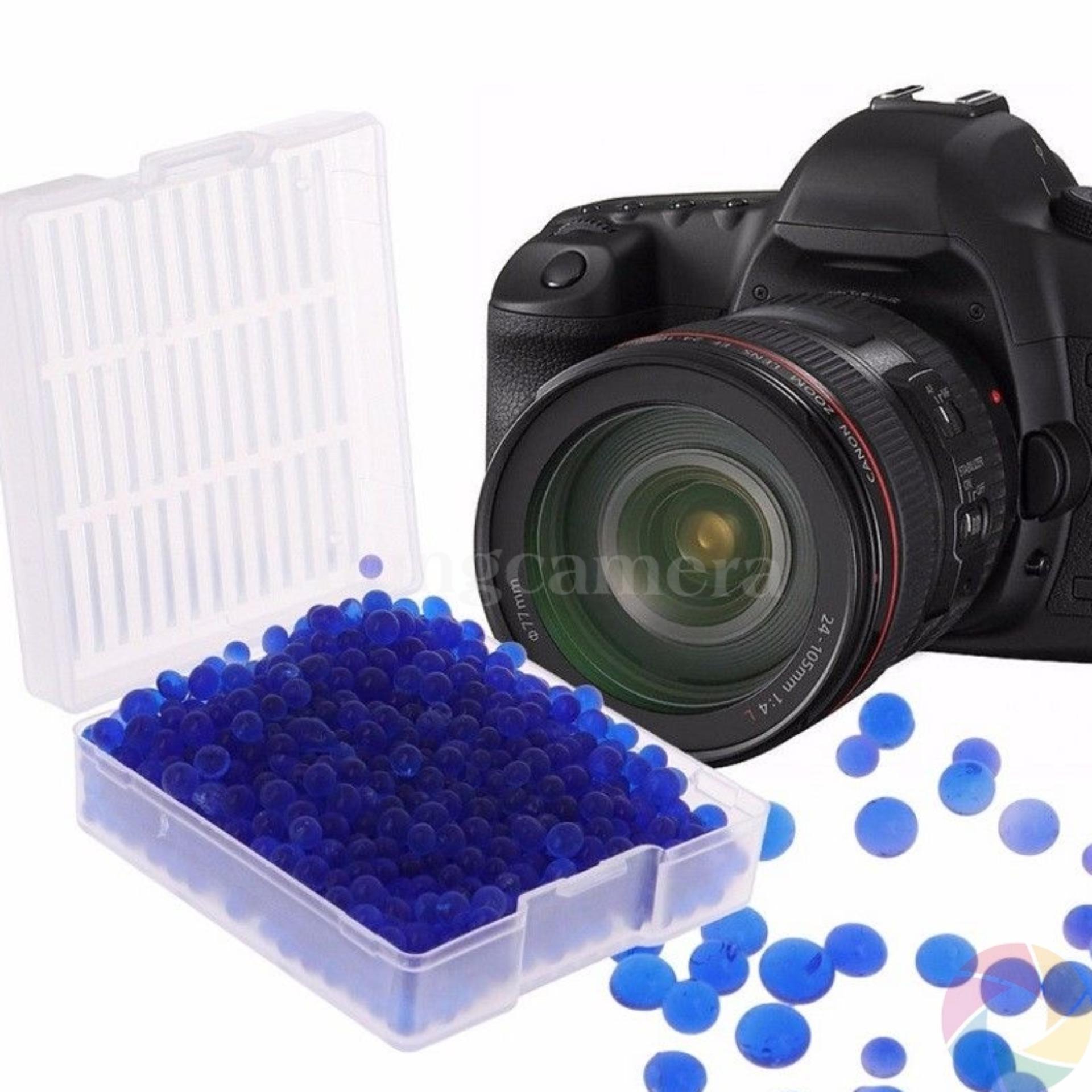 Hộp 50g hạt hút ẩm XANH cho máy ảnh