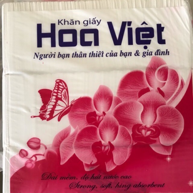 Khăn giấy ăn giấy ô vuông hoa việt
