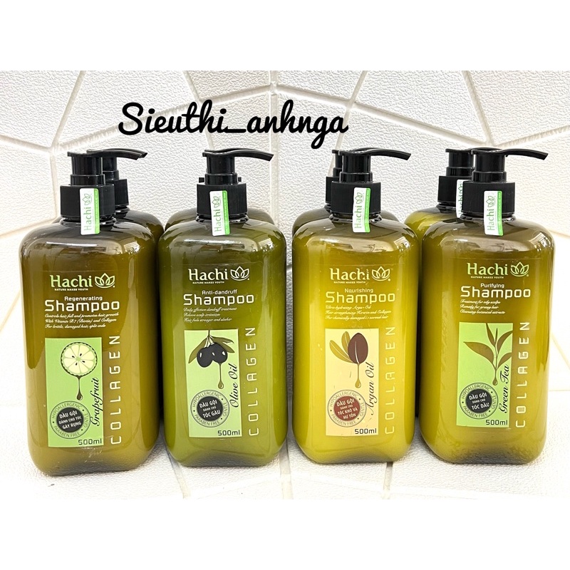 Cặp dầu gội-xả hachi 500ml