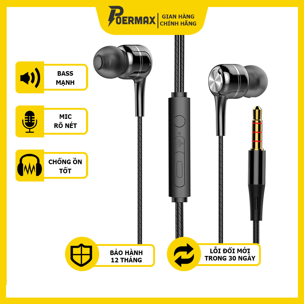 Tai nghe có dây lõi tứ siêu Bass V5 phiên bản 2020 âm thanh trung thực, khử tiếng ồn chống nhiễu tốt, dùng được cho cả ios và androi