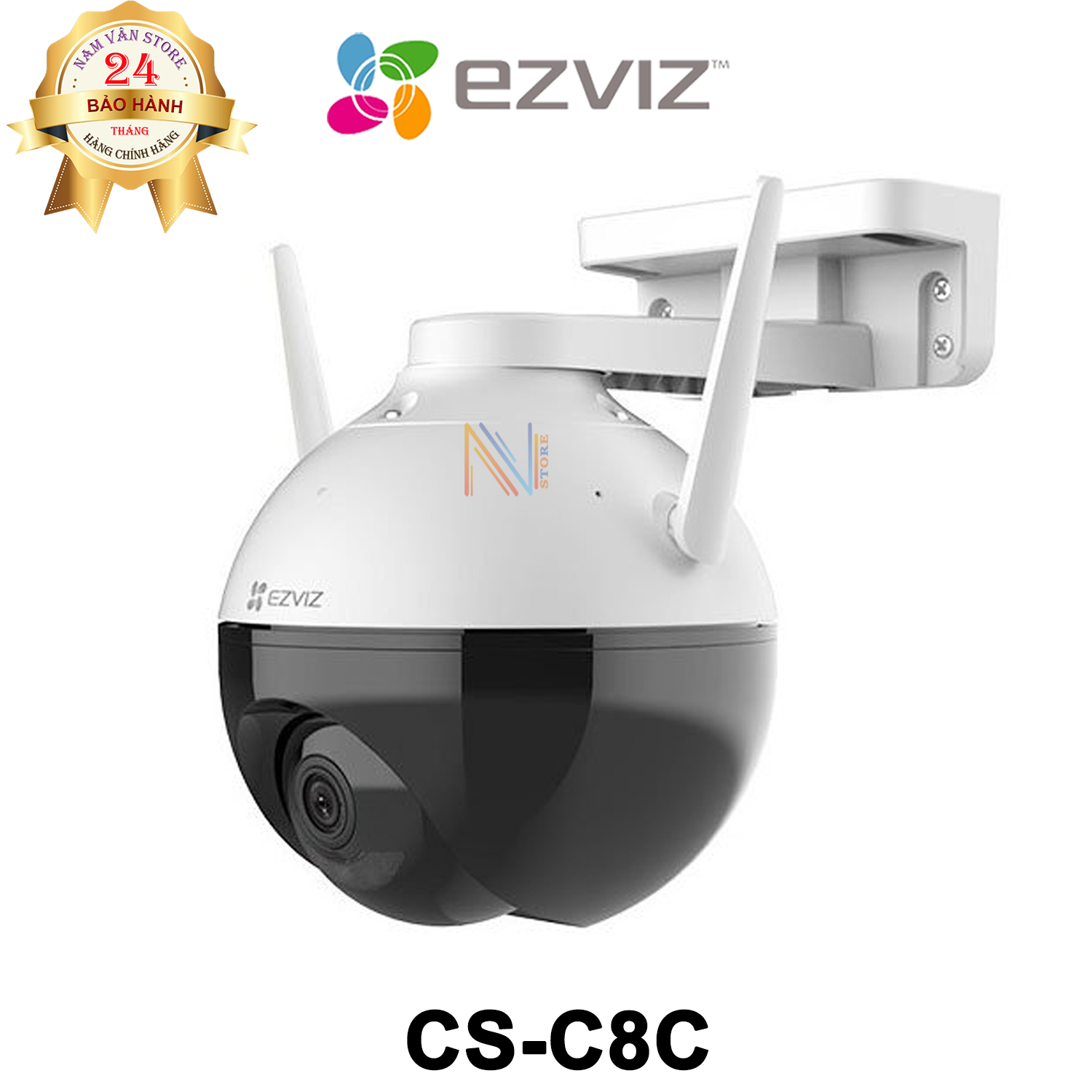 Camera Xoay 360 Độ Ngoài Trời EZVIZ C8C (CS-C8C-A0-3H2WFL1) - Ban Đêm Có Màu - Hàng Chính Hãng
