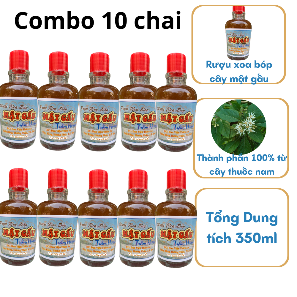Dầu Xoa Bóp Cây Mật Gấu Thiên An chai 35mlx10chai