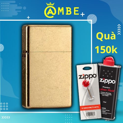 Bật lửa xăng đá Zorro Z538 đồng nguyên khối siêu bền, vỏ dày chắc chắn Ambe