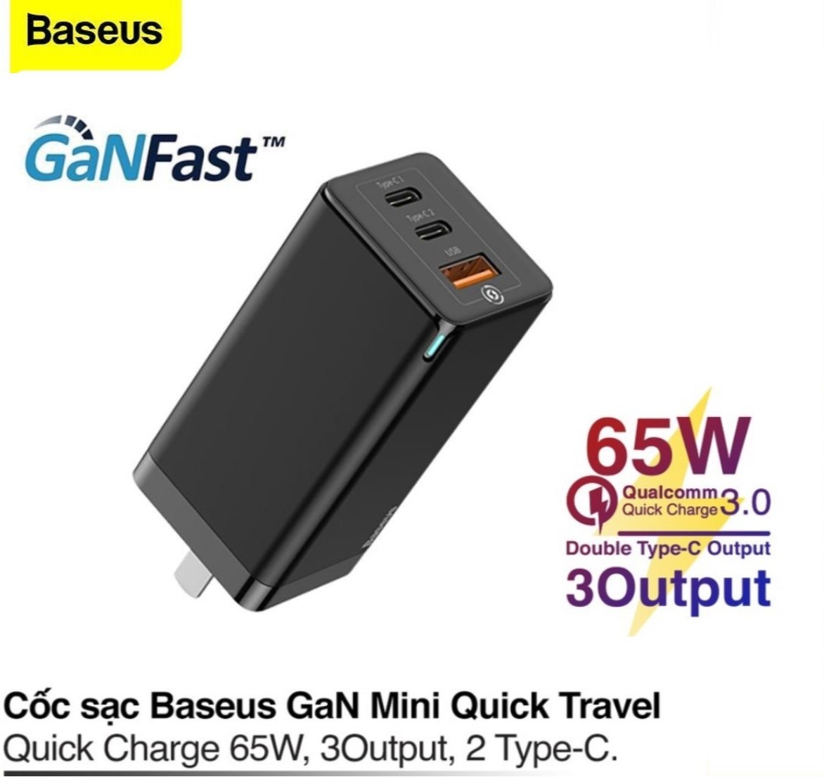 Baseus bộ sạc usb nhanh gan 65w sạc nhanh 4.0 3.0 bộ sạc usb pd afc scp cho iphone 11 pro max ipad pro macbook pro xiaomi samsung huawei baseus bộ sạc usb nhanh gan 65w sạc nhanh 4.0 3.0 bộ sạc usb pd afc scp cho iphone 11 pro max ipad pro macbo