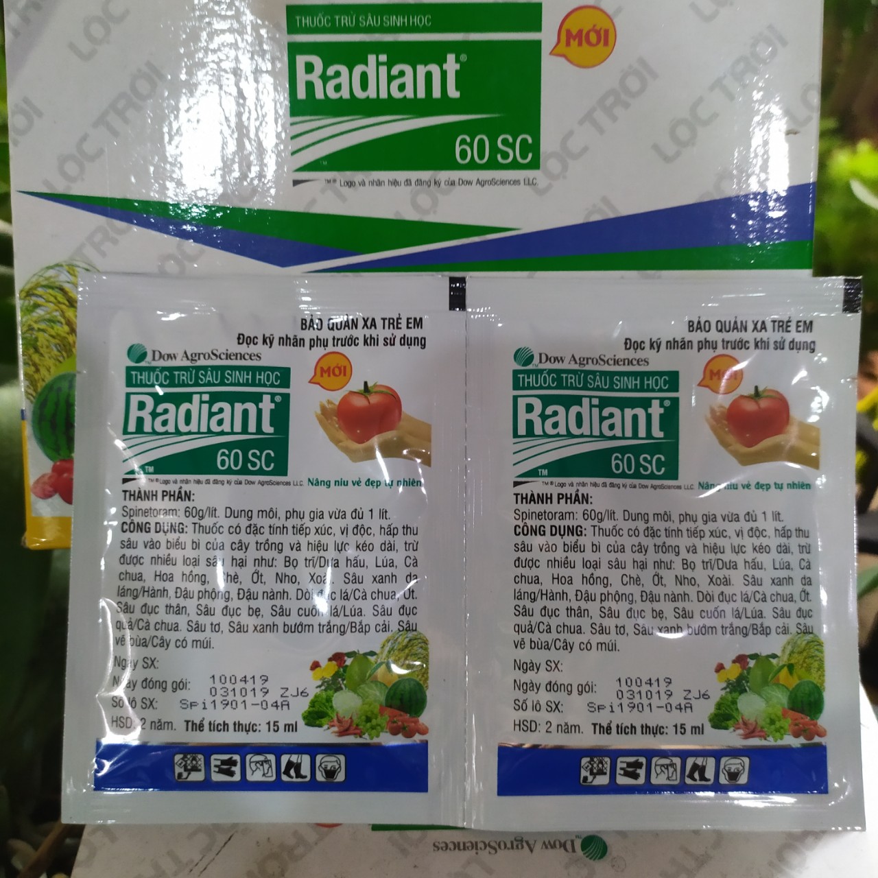 Combo x2 Trừ Sâu Sinh Học Radiant 60 SC gói 15ml