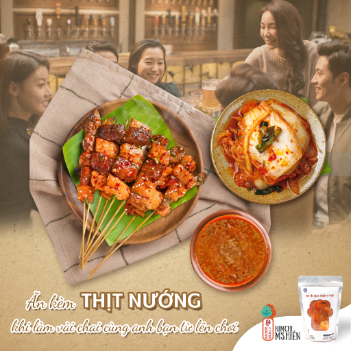 Kimchi cải thảo cắt lát Ms.Hiền 1kg