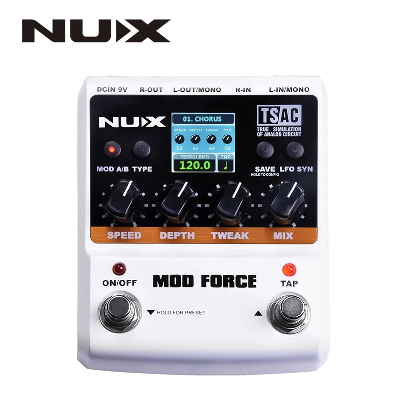 Phơ đàn guitar điện NUX MOD FORCE tạo các tiếng Modulation