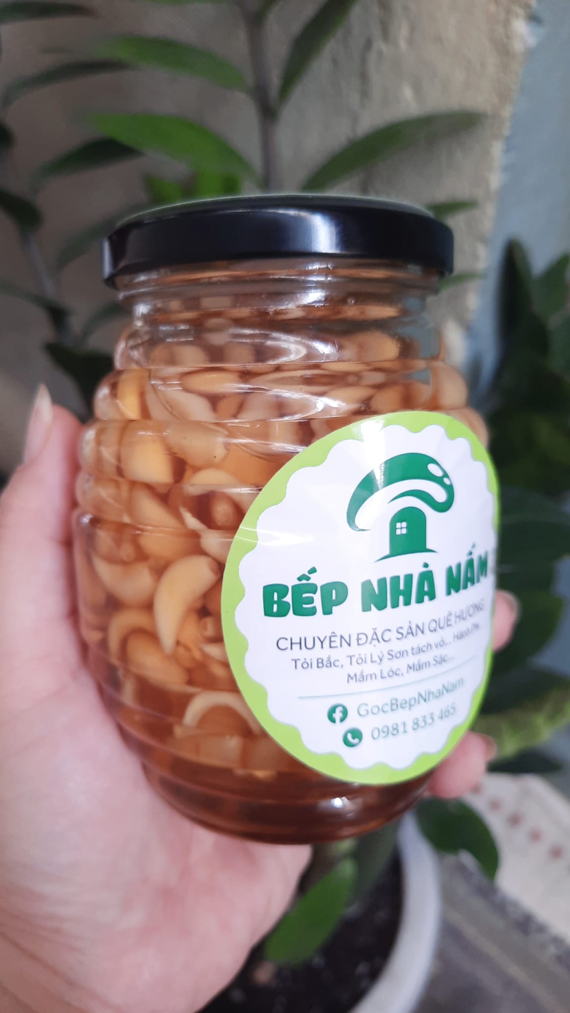 Tỏi lý sơn ngâm mật ong thiên nhiên - hủ 600g - nhuyễn và tép