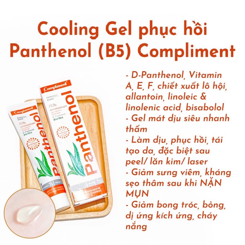 Gel dưỡng Panthenol b5 Compliment 75ml phục hồi da Nga