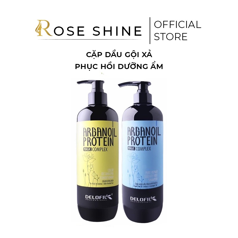 Combo Gội - Xả Phục Hồi Dưỡng Ẩm Delofil Arganoil Protein