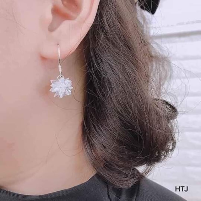 Bông tai nữ bạc thật khuyên tai chùm pha lê trẻ trung, mẫu mã đẹp- JQN gian hàng chính hãng cam kết bạc chuẩn, chất lượng không lo đen xỉn