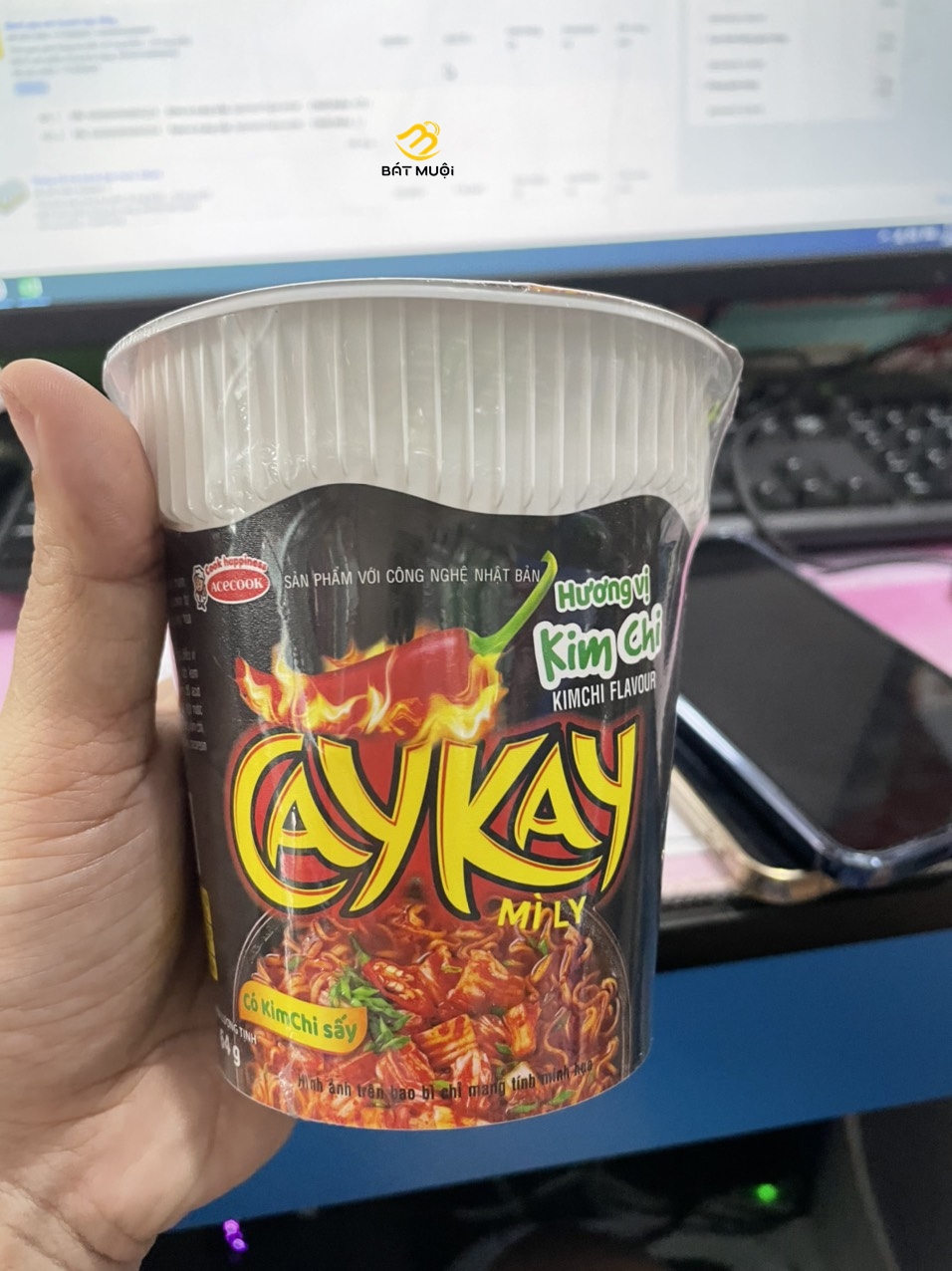 Mì caykay vị kim chi/bò ly 66g - tạp hóa bát muội