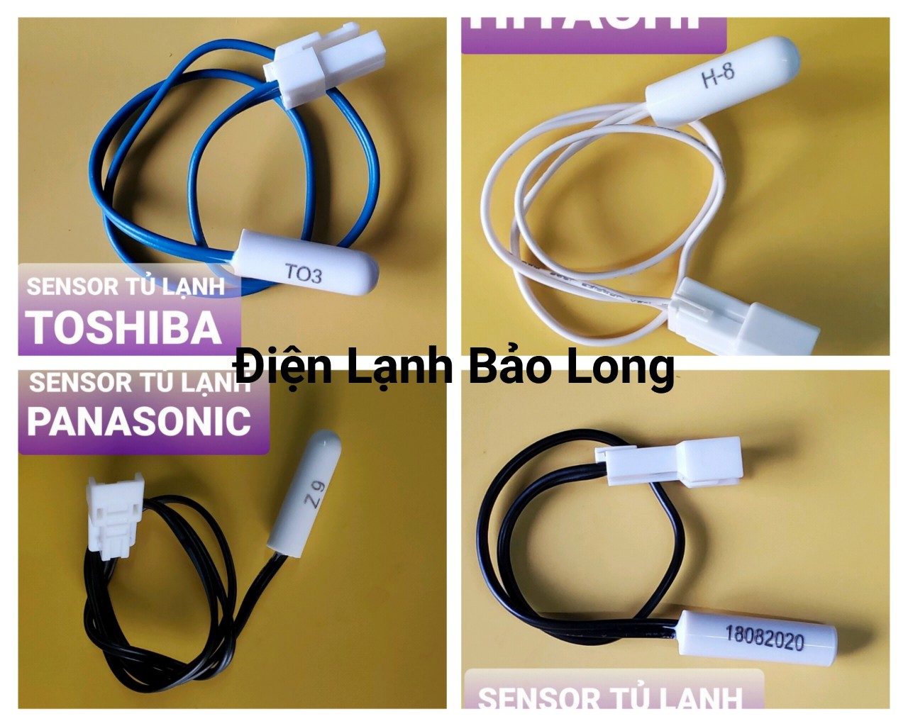 Sensor đầu dò cảm biến nhiệt độ tủ lạnh Toshiba, Hitachi, Panasonic, Elec