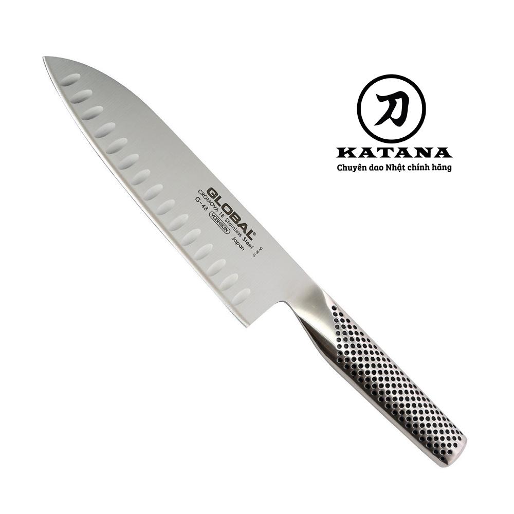 Dao bếp Nhật cao cấp Global G48 Santoku - Dao thái đa năng(180mm)_Shop Nhật Bản KATANA