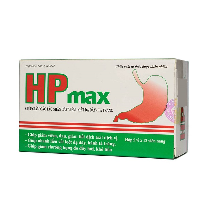COMBO 2 hộp Dạ dày HP MAX - Giúp đẩy lùi cơn đau dạ dày , giảm đau dạ dày , ờ hơi , đau dạ dày do vi khuẩn hp - hộp 60 viên
