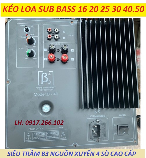 MẠCH KÉO LOA SUB SIÊU TRẦM B3 NGUỒN XUYẾN - 4 SÒ TO CAO CẤP. Mạch Sub Điện