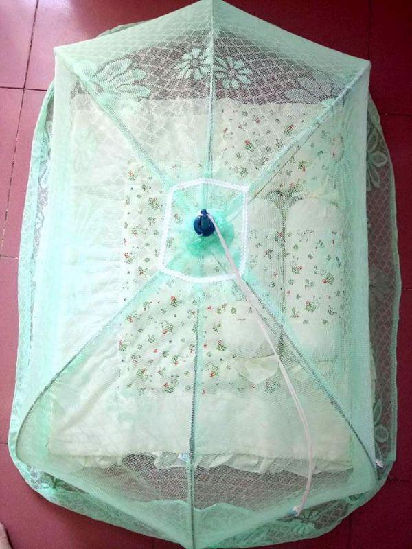 Mùng chụp cho bé JiaDing (xanh dương, xanh lá, kem, hồng)