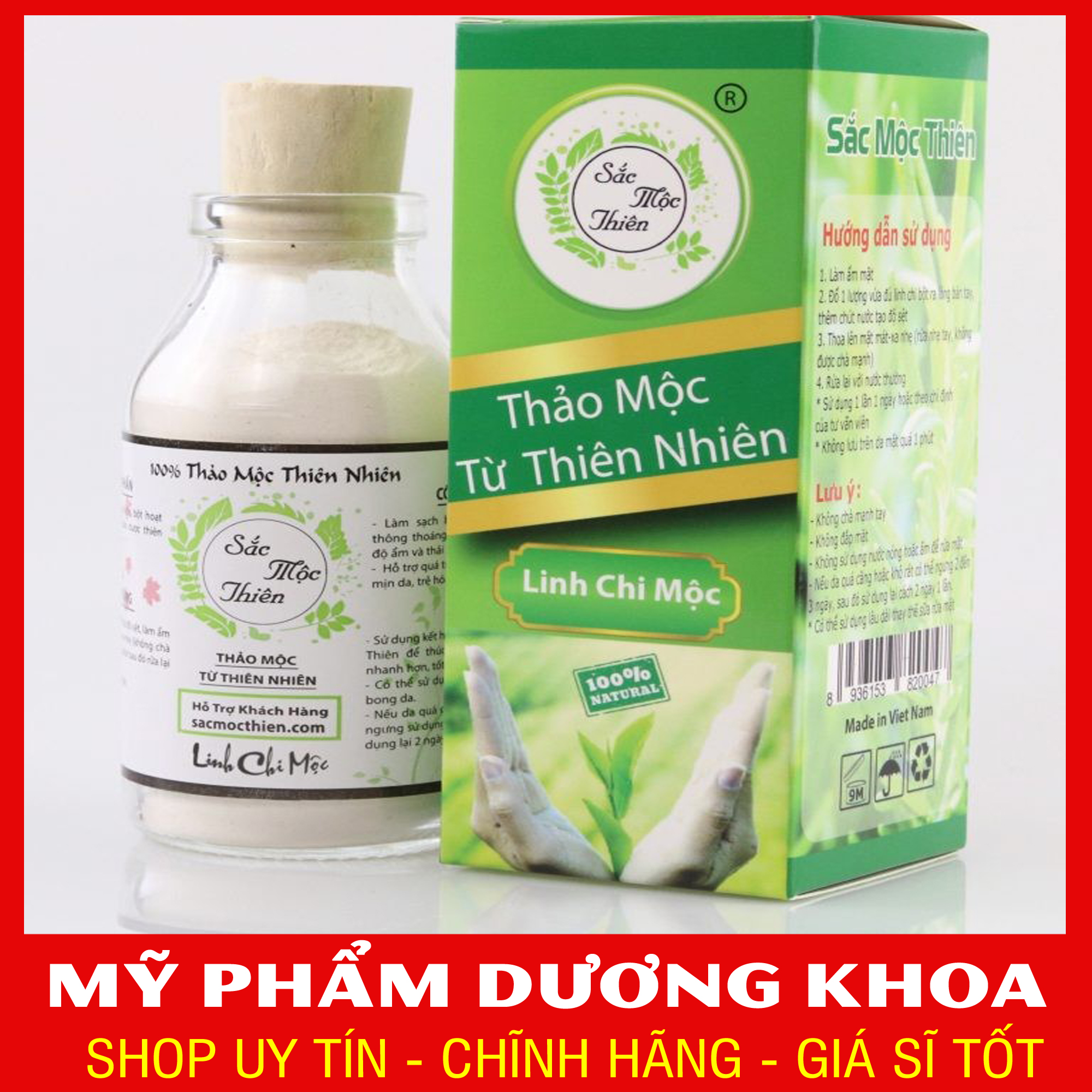 [HCM]Tặng mặt nạ - Linh Chi Mộc 90 GRam Sắc Mộc Thiên