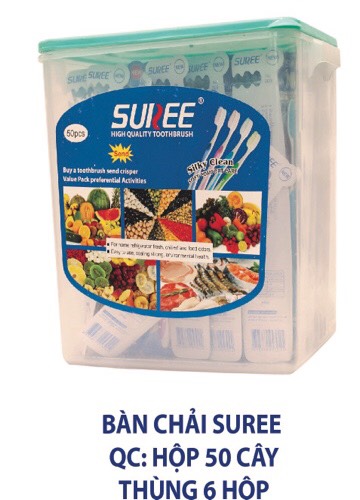 Hộp 50 cây bàn chải đánh răng thái suree
