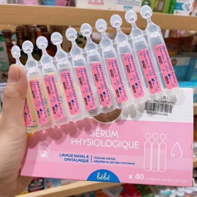 Nước muối sinh lý Gifrer màu hồng 40 ống, Pháp