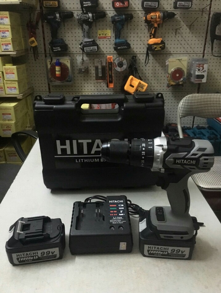Máy khoan pin không chổi than hitachi 99v 3 chức năng