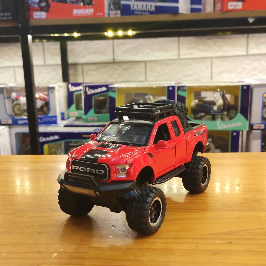 Xe mô hình ford f150 tỉ lệ 1:32 màu đỏ hãng miniauto