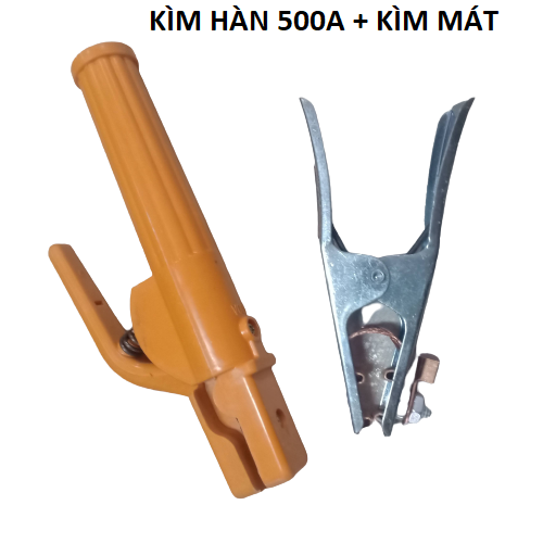 Bộ sản phẩm kìm hàn que 500A-kìm kẹp mát cho máy hàn