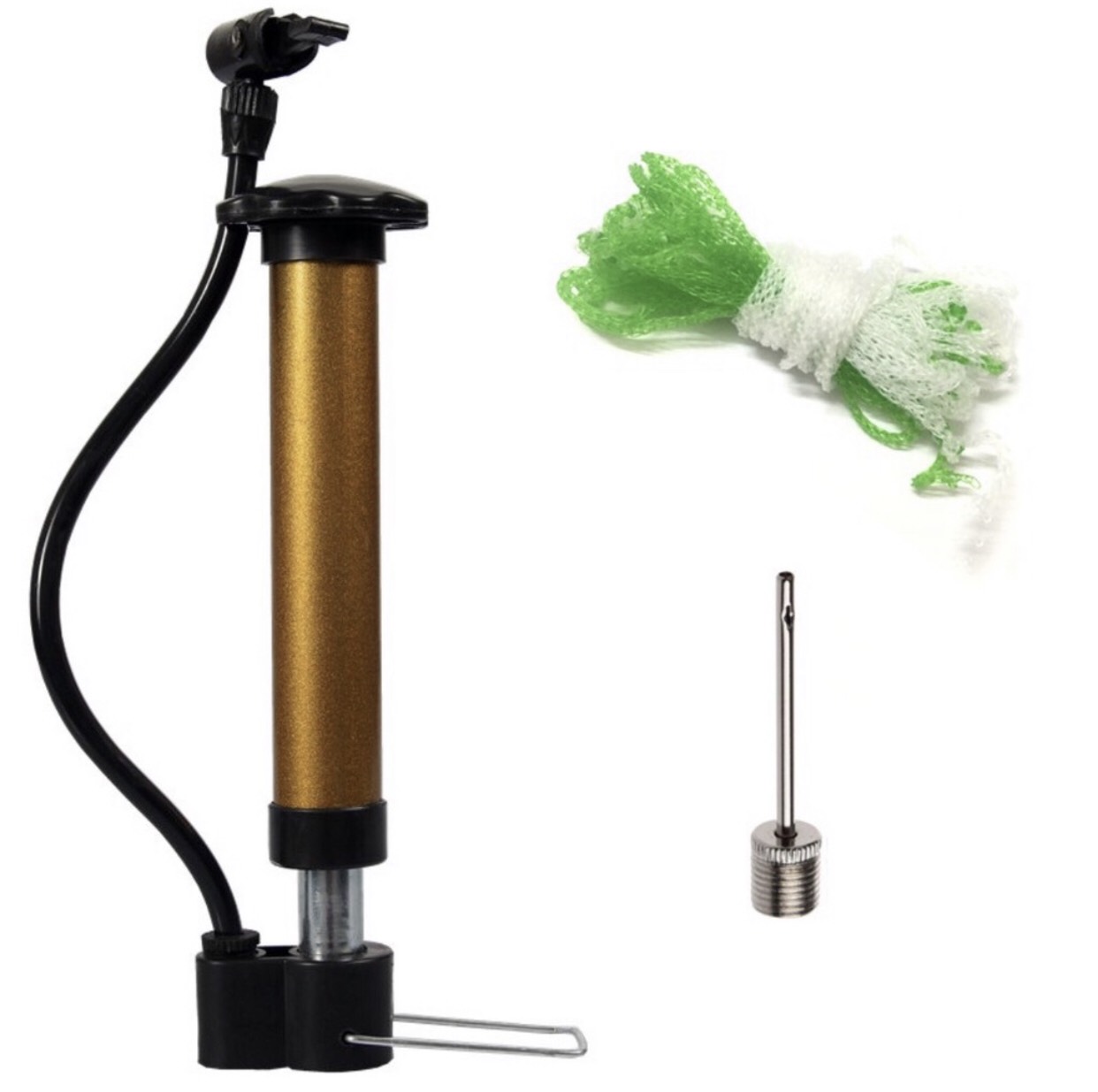 Bơm bóng mini cầm tay + Tặng kèm kim bơm và lưới đựng bóng