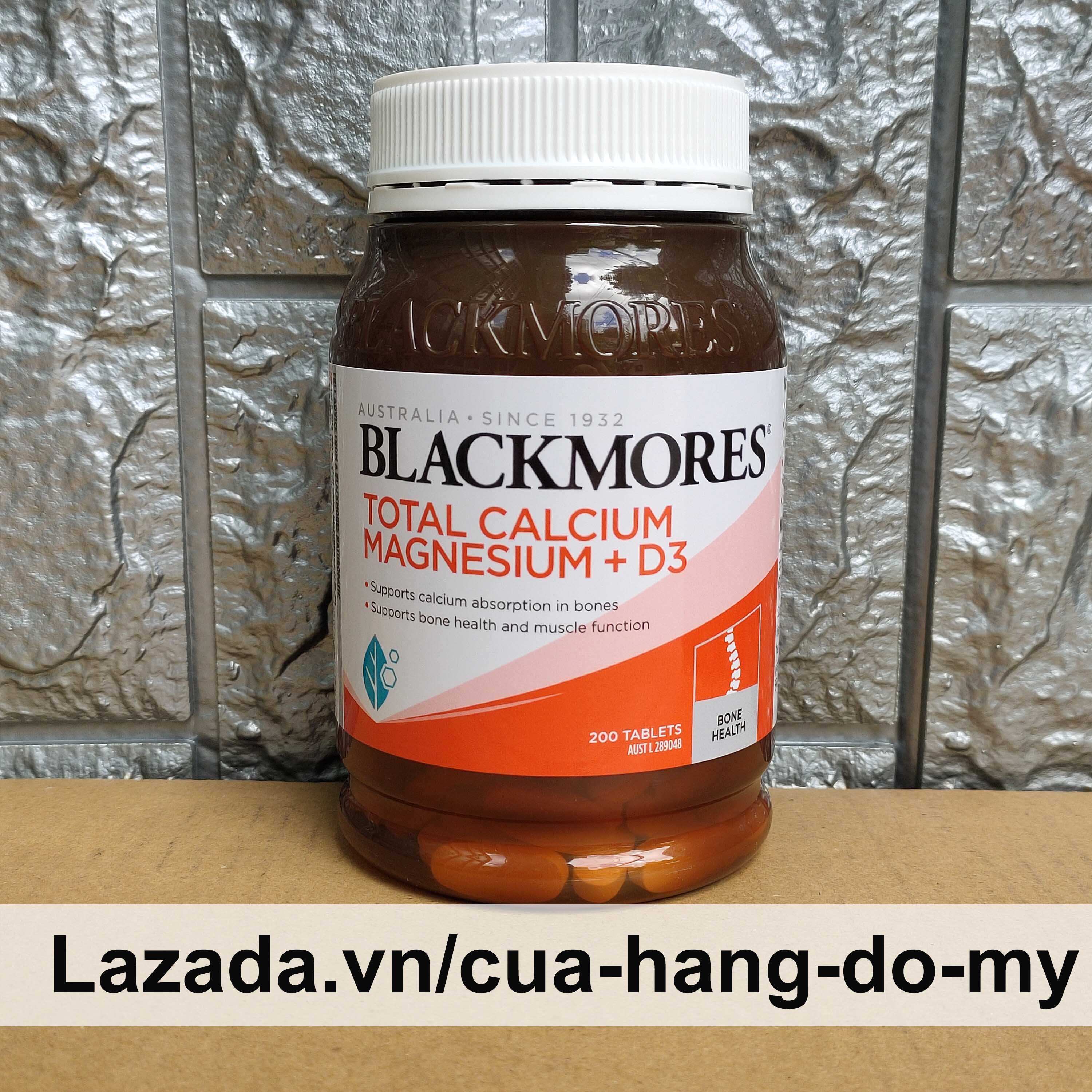 Viên Uống Blackmores Total Calcium Magnesium + D3 Blackmores Hộp 200 Viên - Giúp xương chắc khỏe ngăn ngừa loãng xương - Shop Hong1008