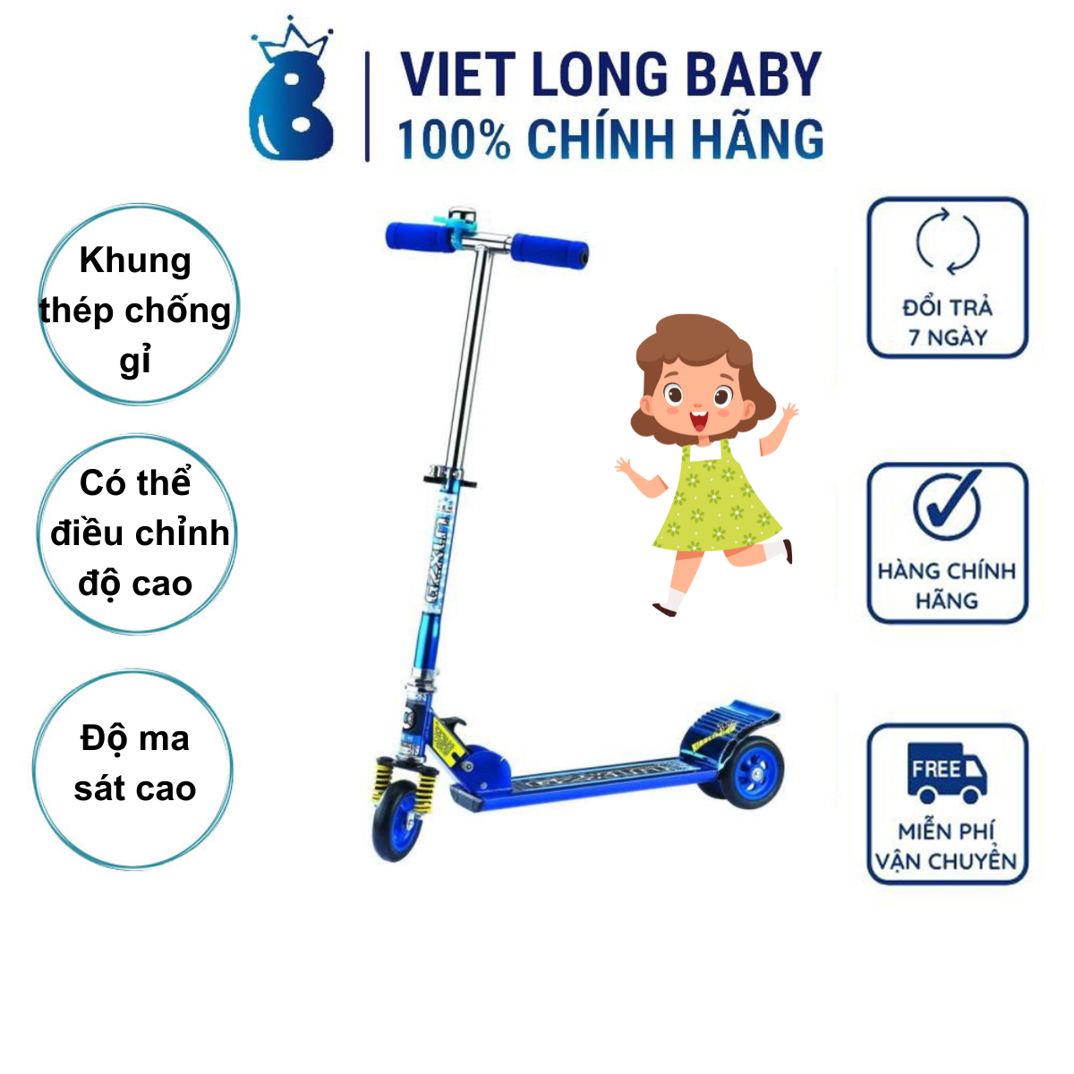 Xe trượt Scooter XLM-2009C (Xanh)