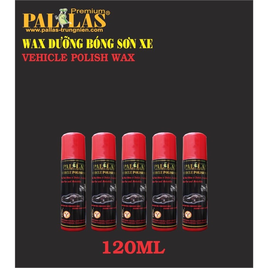 Chai xịt dưỡng bóng sơn xe máy Pallas Polish Wax 120ml HOT SALE